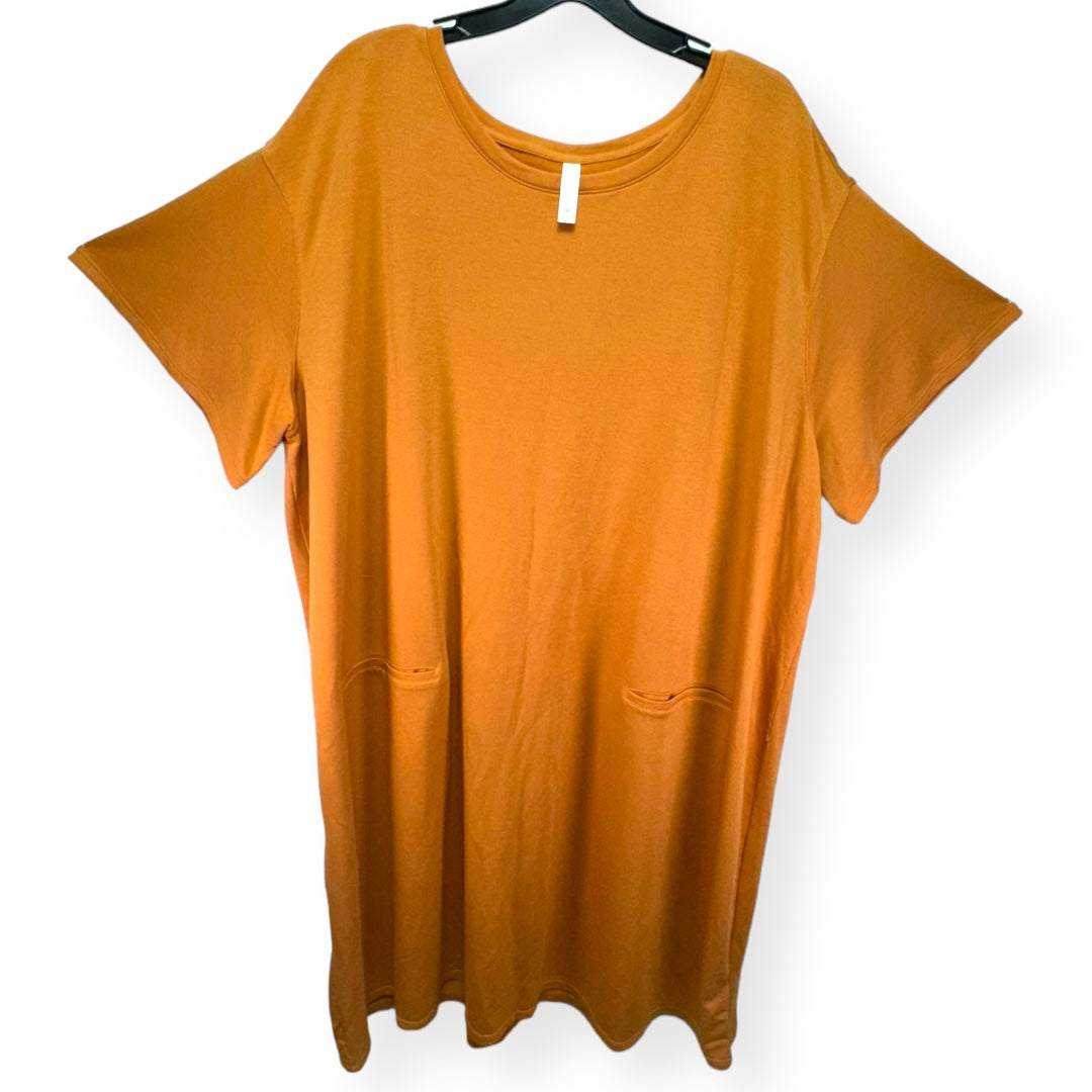 Dress Casual Midi By Stylus In Orange, Size: 3x