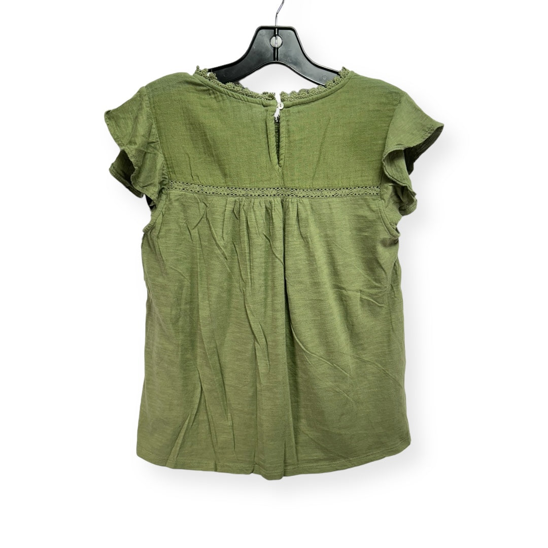 Green Top Short Sleeve Lucky Brand, Size M