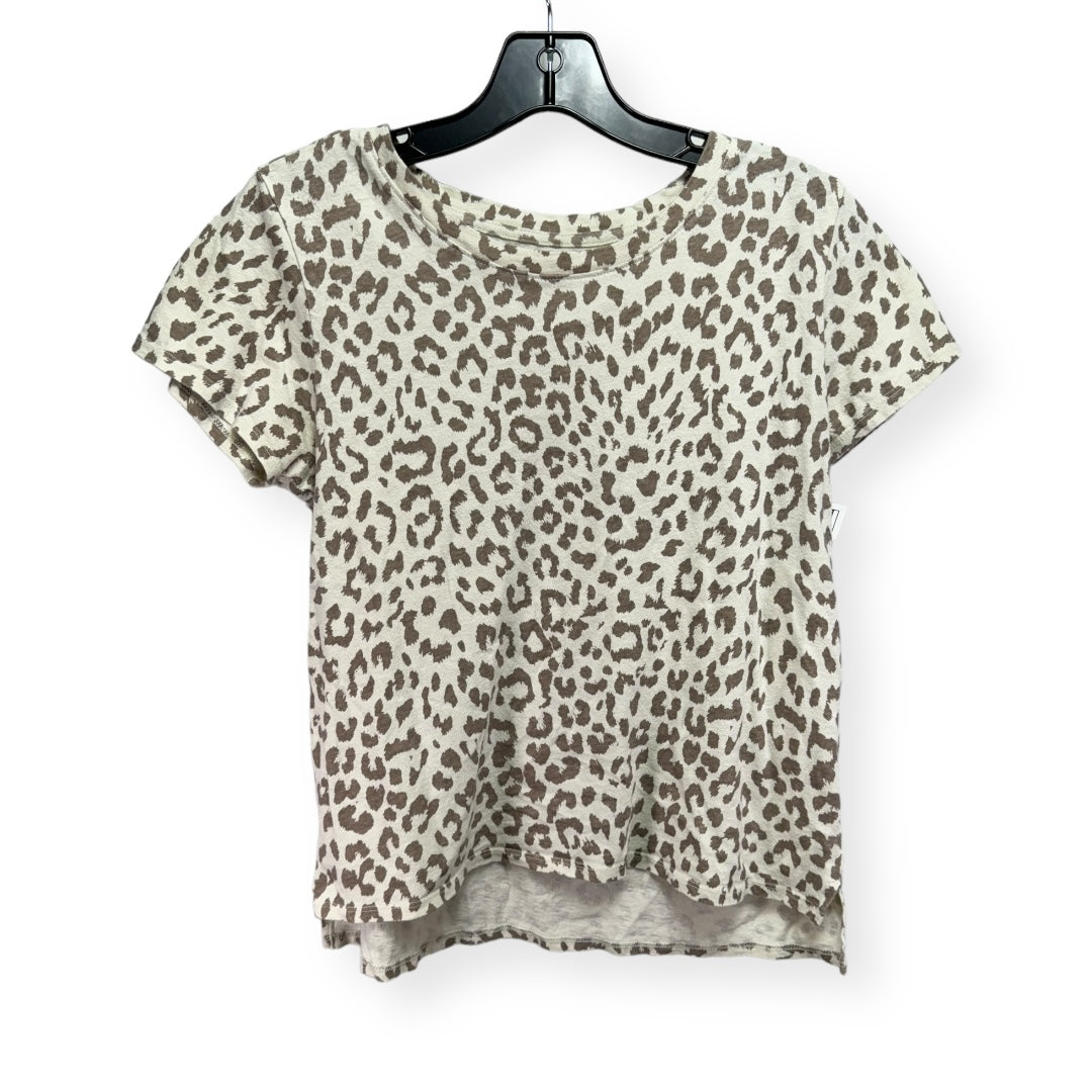 Animal Print Top Short Sleeve Basic Lucky Brand, Size S