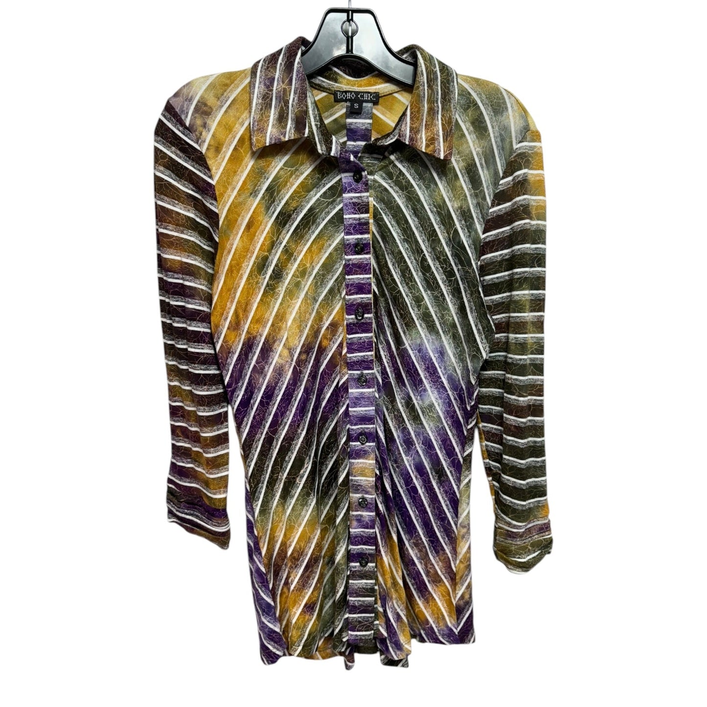 Top Long Sleeve By Cmb In Multi-colored, Size: S