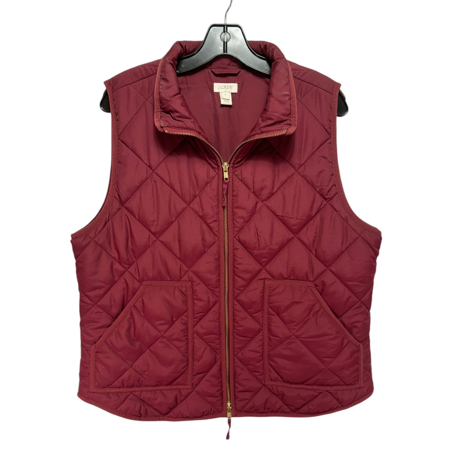 Vest Puffer & Quilted By J. Crew In Red, Size: Xl