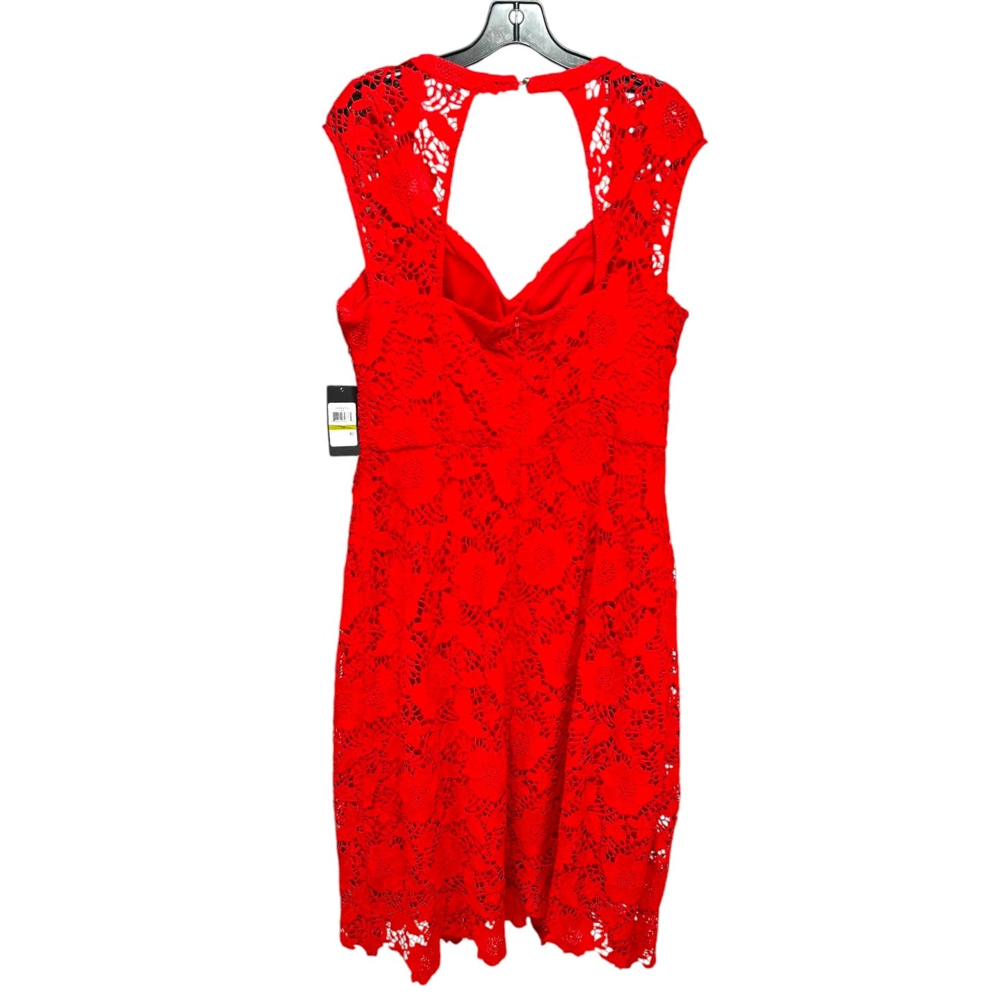 Lace Midi Dress By Guess In Red, Size: 14