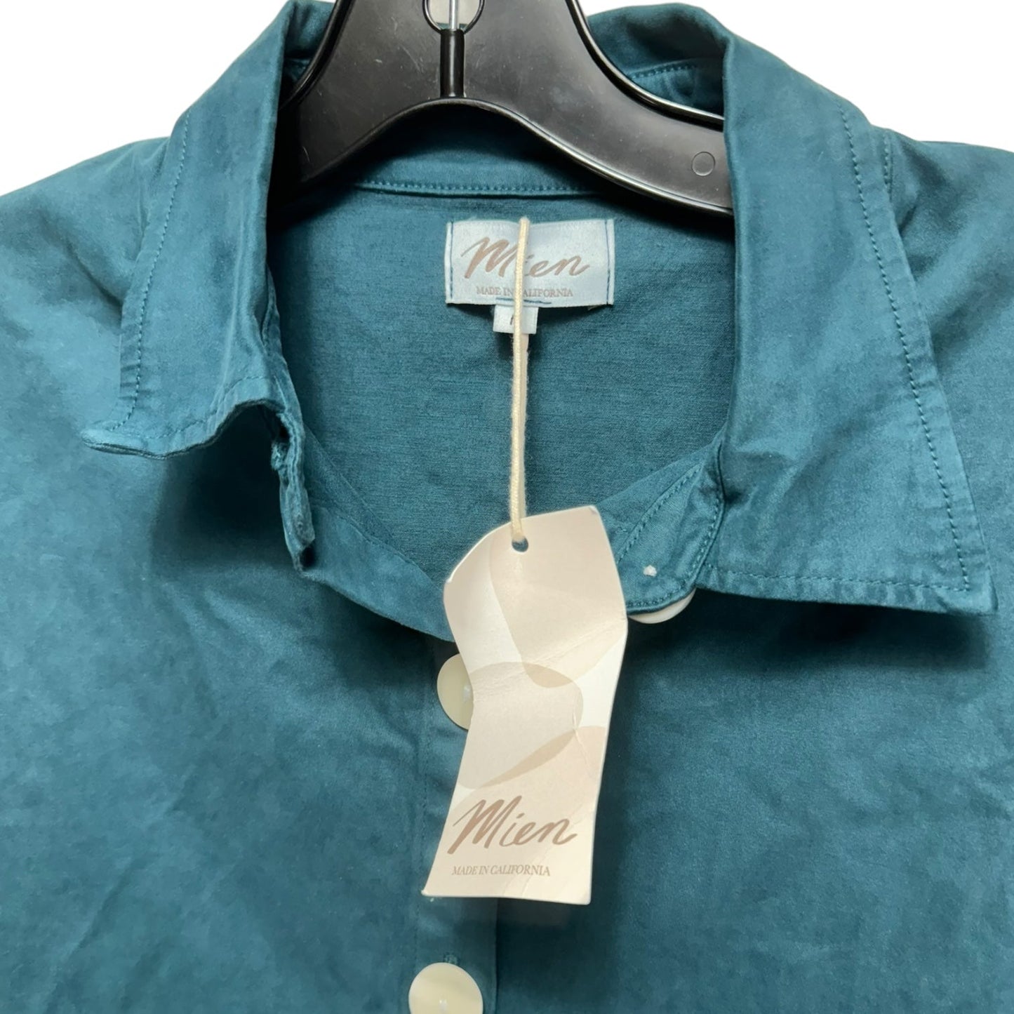 Jacket Shirt By Mien In Teal, Size: M