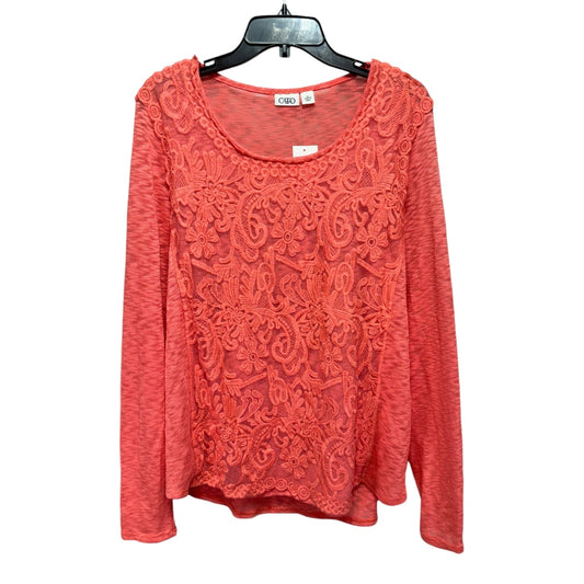 Sweater By Cato In Coral, Size: Xl