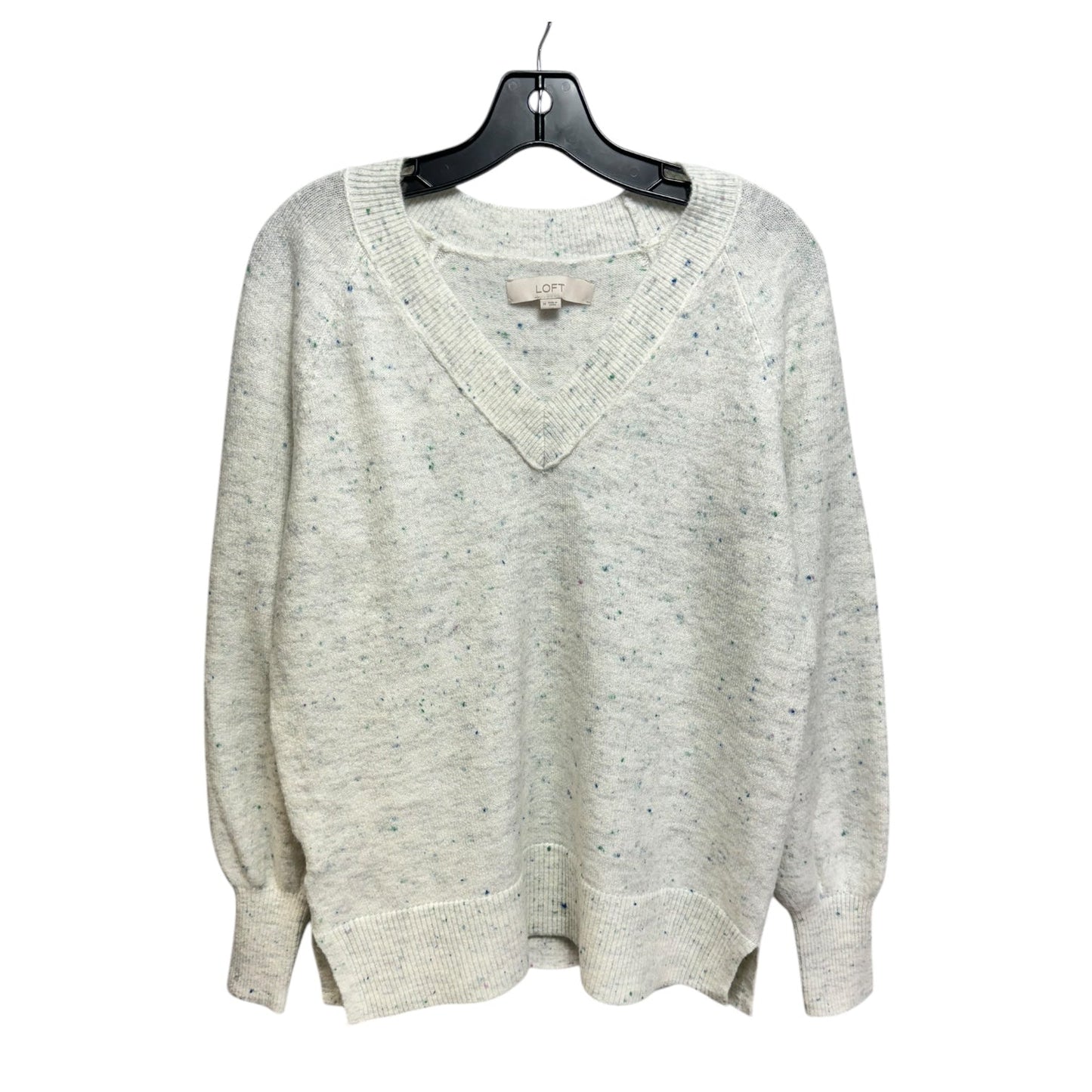 Sweater By Loft In Ivory, Size: M