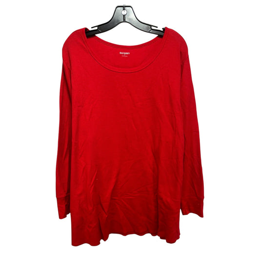 Thermal Top Long Sleeve Basic By Old Navy In Red, Size: 4x