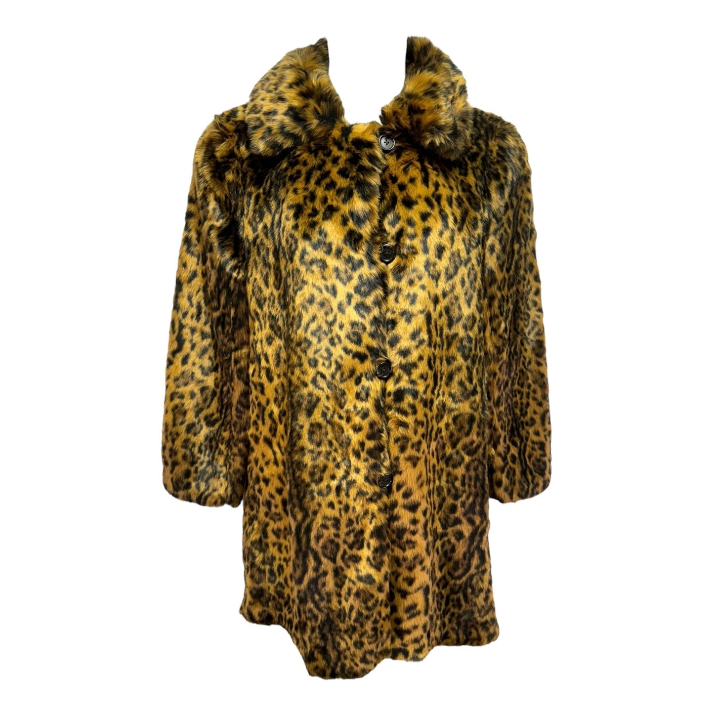 Leopard Coat Faux Fur & Sherpa By J. Crew In Animal Print, Size: L