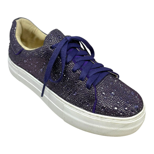 Sidny Rhinestone Shoes Sneakers By Betsey Johnson In Purple, Size: 8