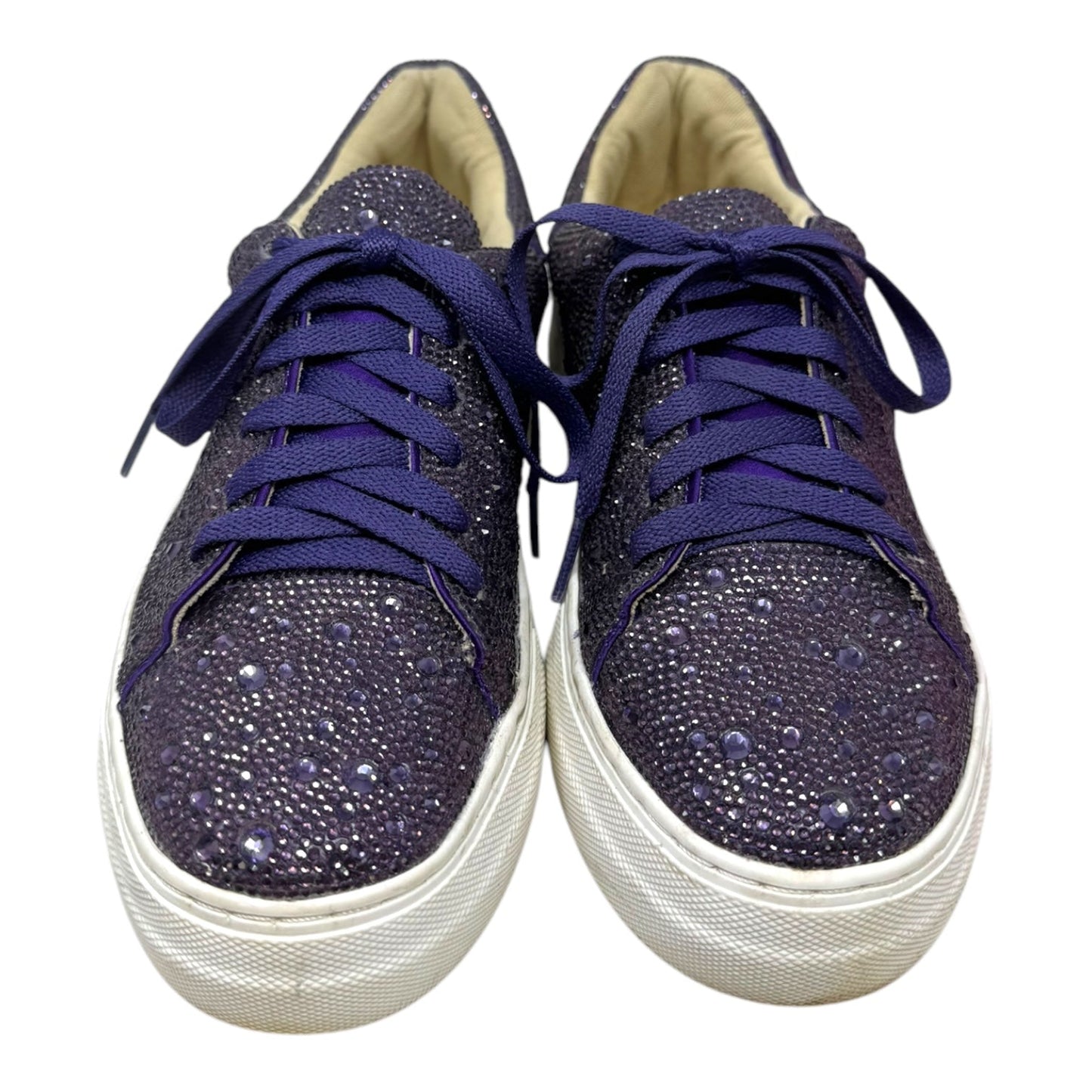 Sidny Rhinestone Shoes Sneakers By Betsey Johnson In Purple, Size: 8