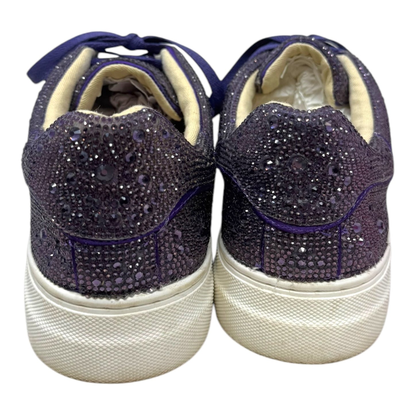 Sidny Rhinestone Shoes Sneakers By Betsey Johnson In Purple, Size: 8