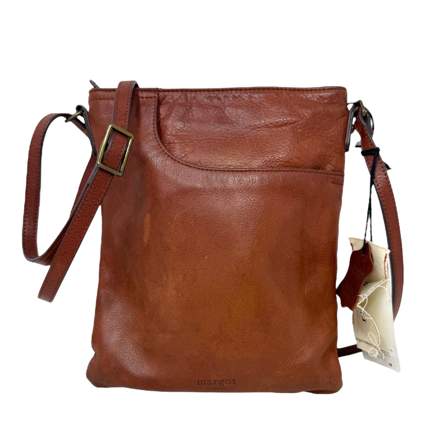 Split Pocket Leather Crossbody By Margot, Size: Medium