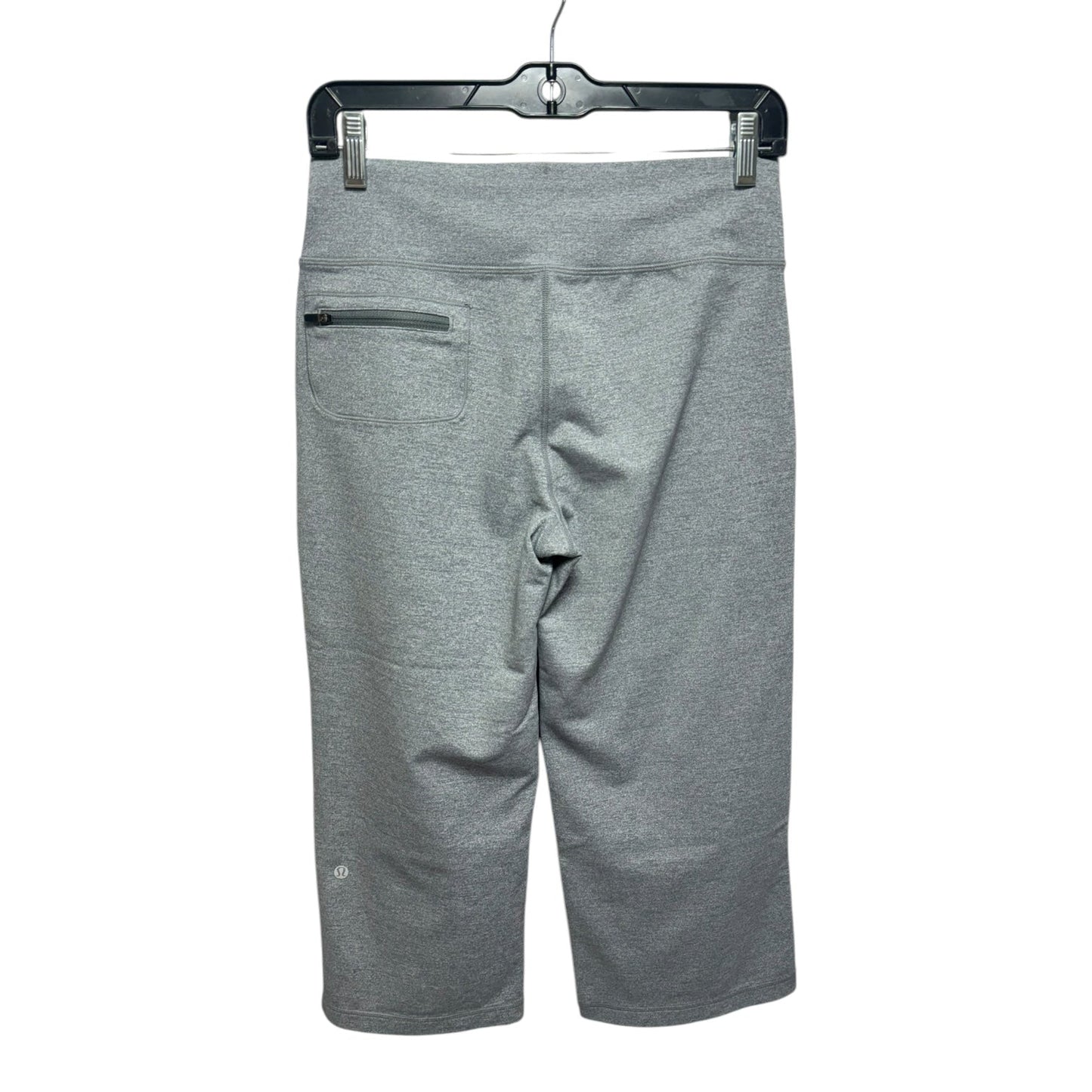 Athletic Wide Leg Capris By Lululemon In Grey, Size: S