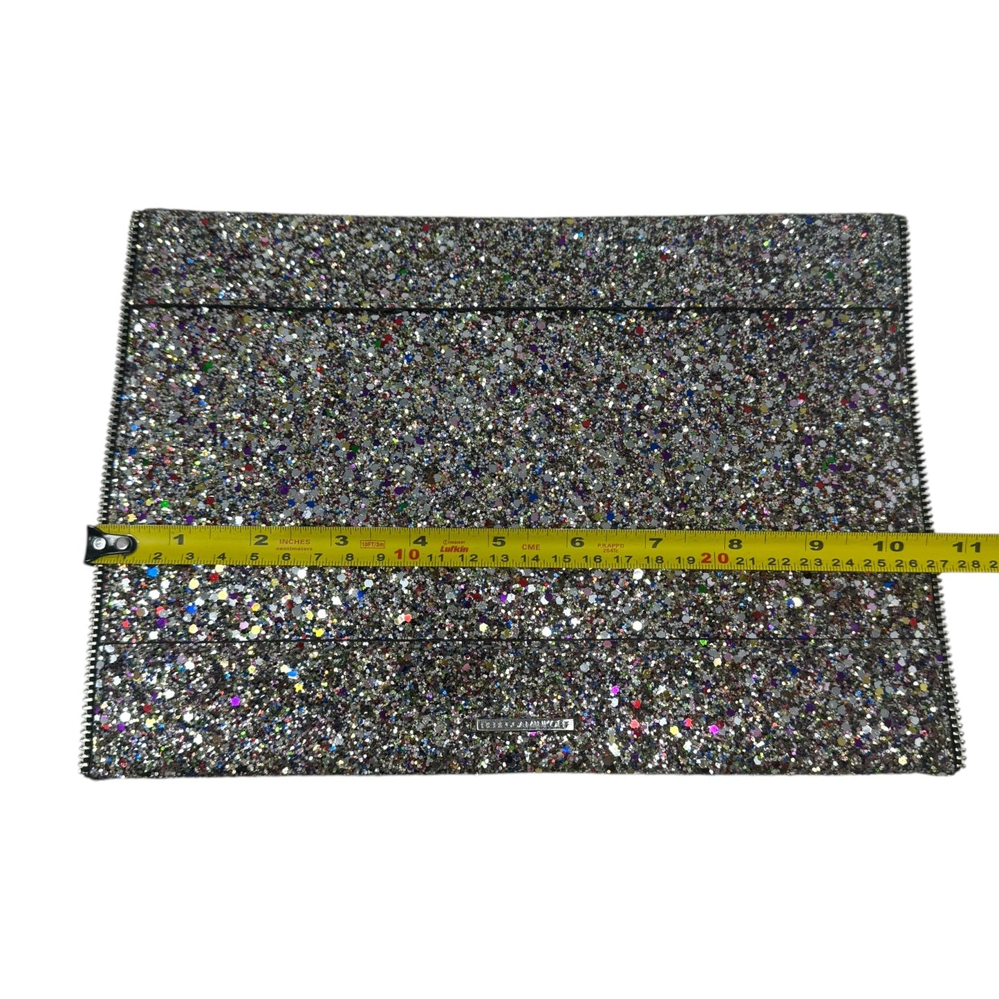 Leo Glitter Envelope Clutch Designer By Rebecca Minkoff, Size: Large