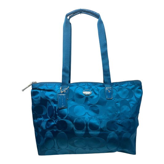 Signature Nylon Weekender Tote Designer By Coach, Size: Medium