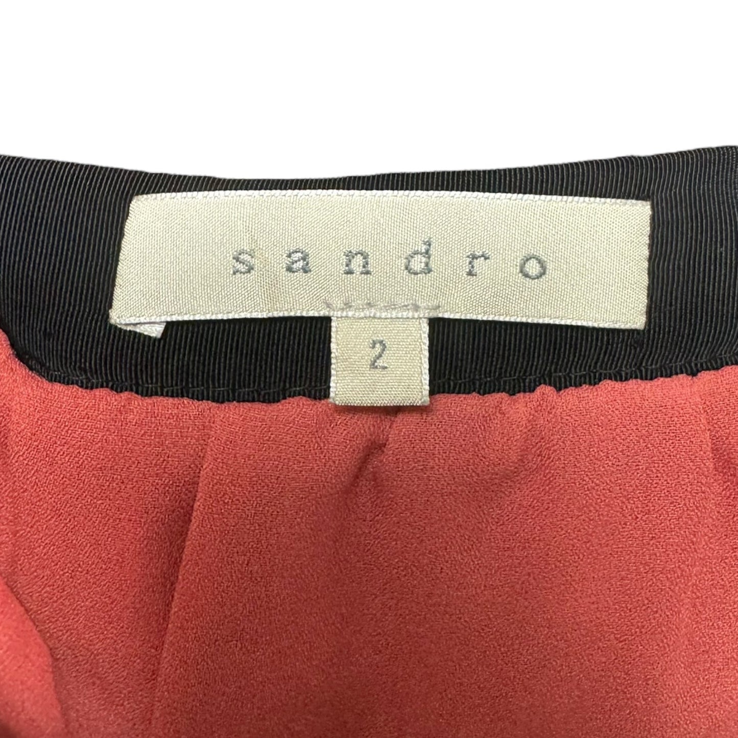 Silk Pleated Bubble Hem Mini Skirt Designer By Sandro In Red, Size: 2