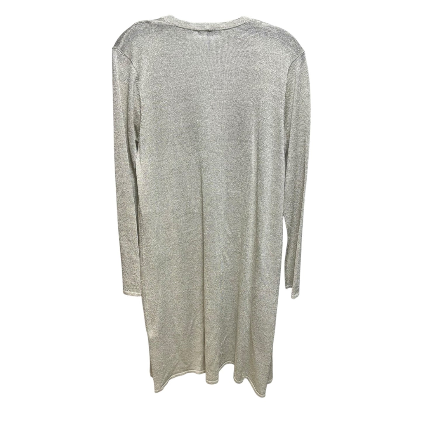 Sweater Cardigan By Eileen Fisher In Silver, Size: Sp