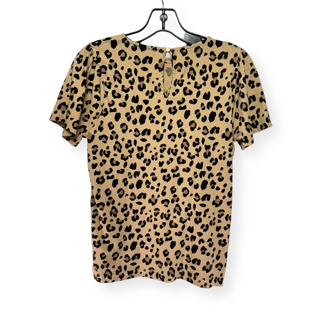 Top Short Sleeve Basic By J Crew In Leopard Print Size: XXS