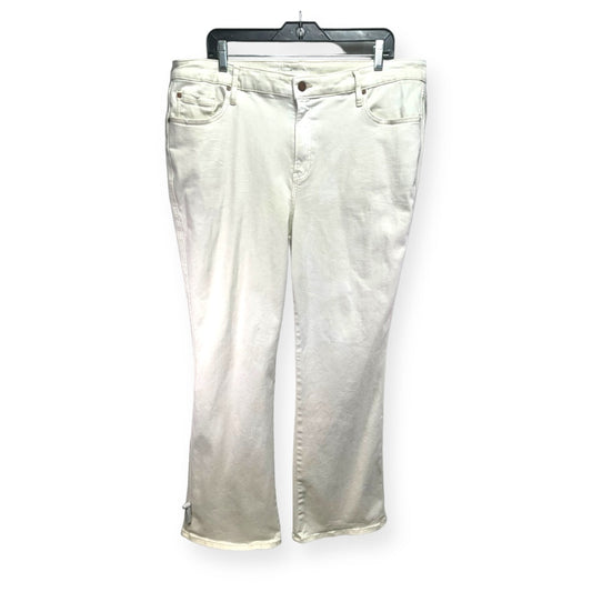 Cream Jeans Boot Cut Chicos, Size 18