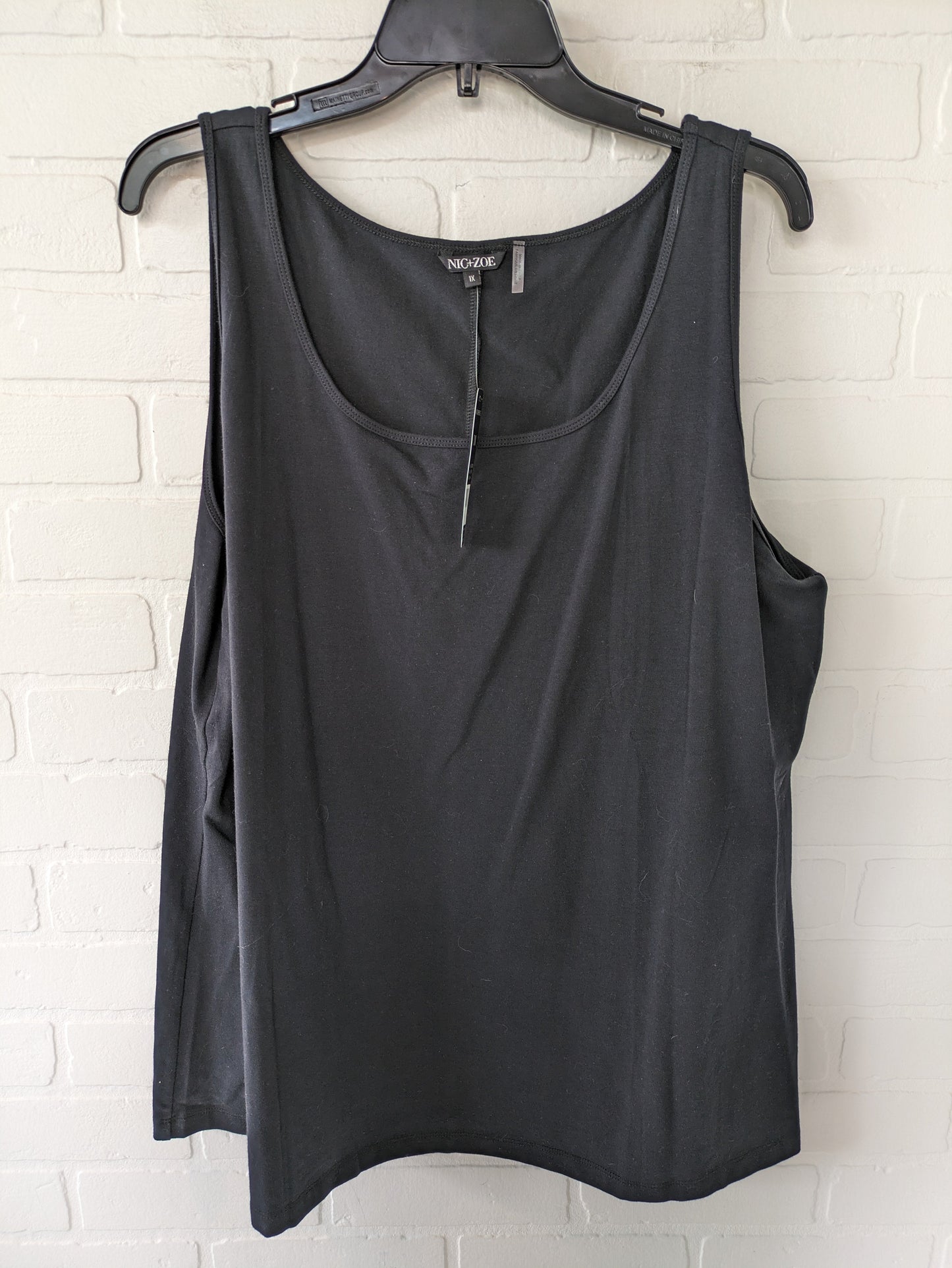 Black Top Sleeveless Nic + Zoe, Size 1x