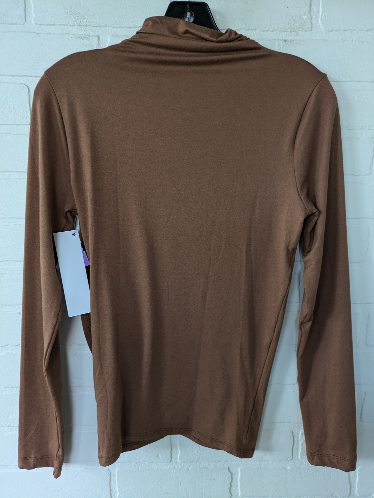 Brown Top Long Sleeve Basic Bke, Size S