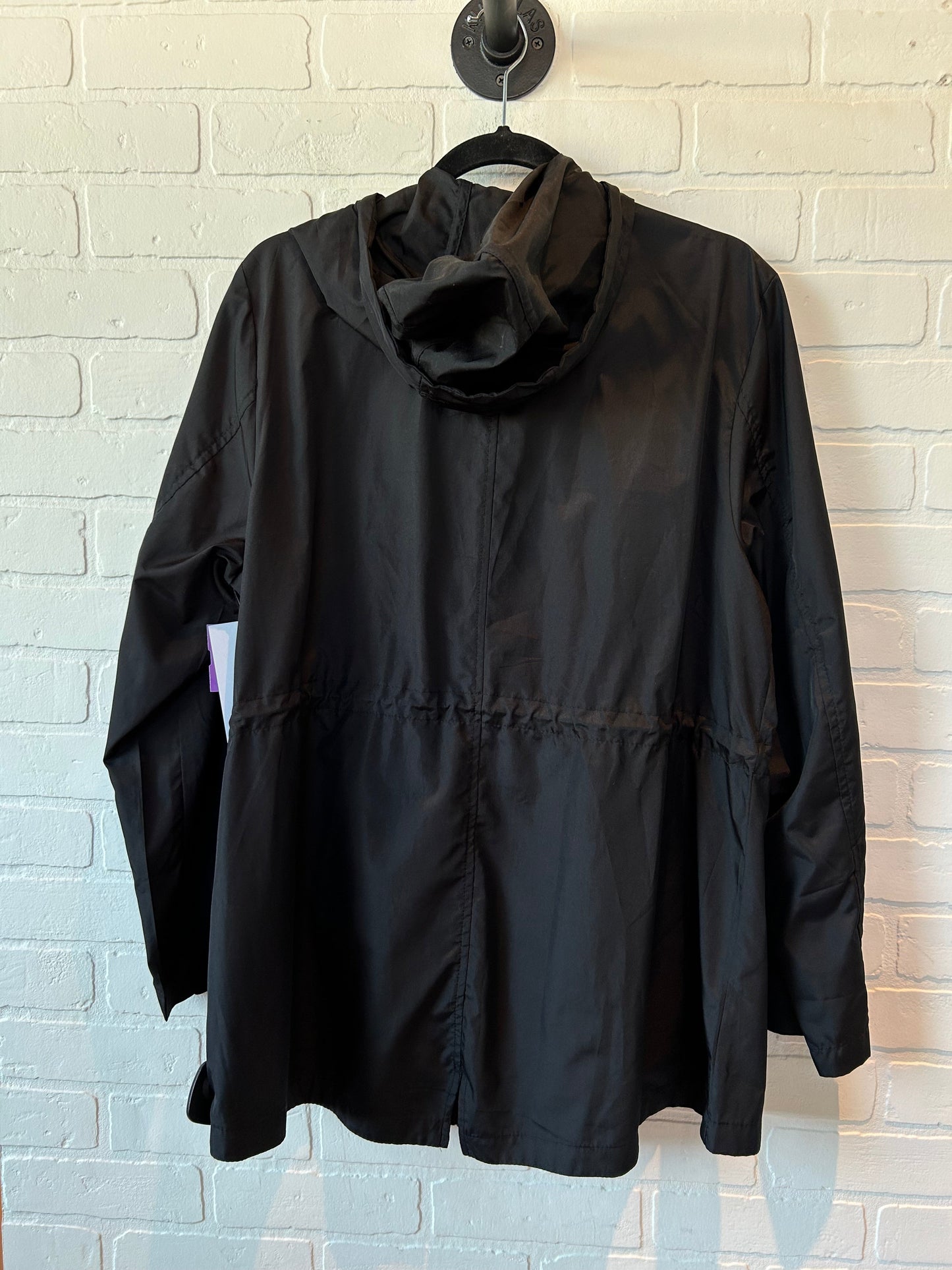 Black Jacket Windbreaker Susan Graver, Size L