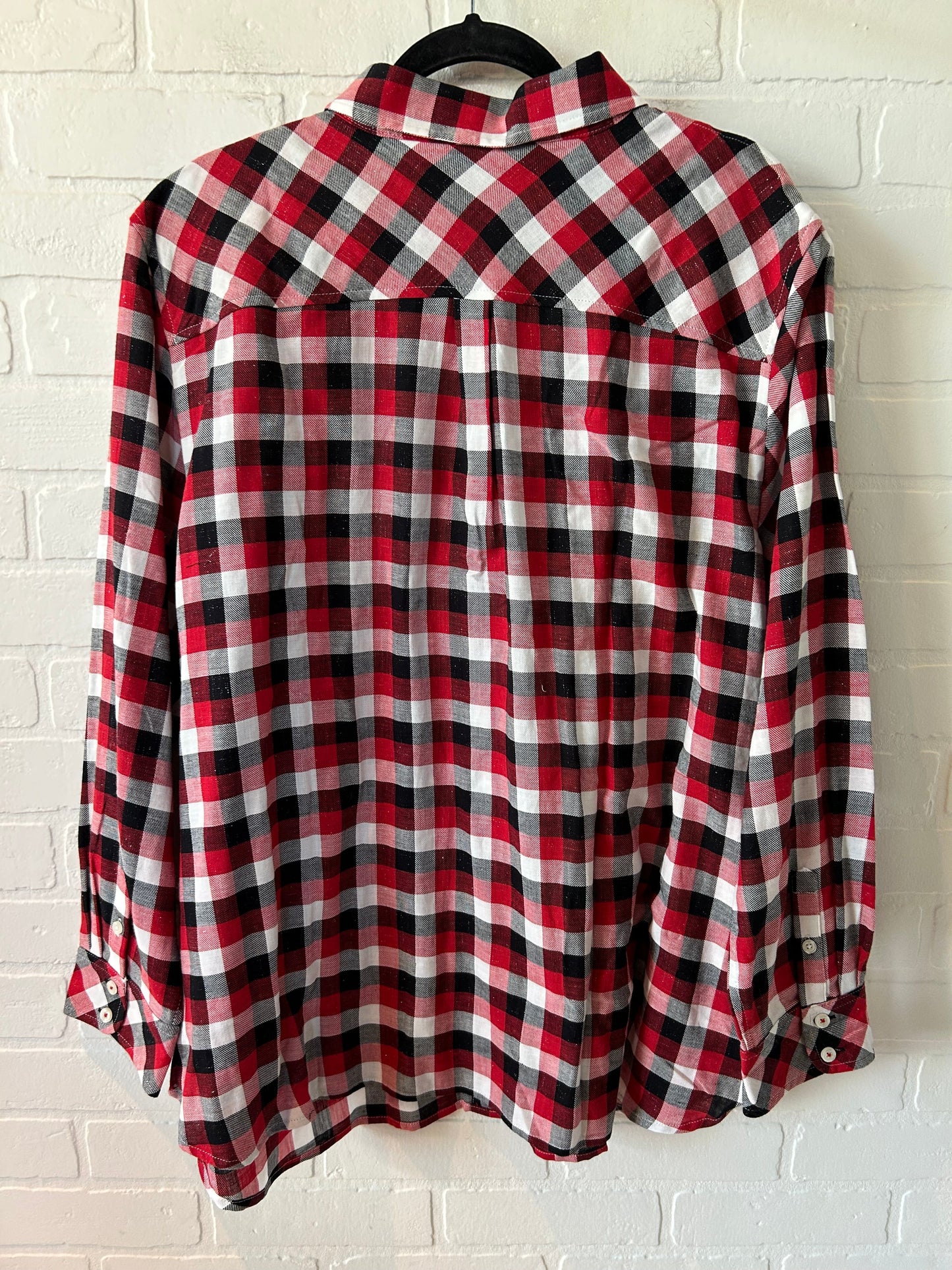 Black & Red Blouse Long Sleeve Talbots, Size 3x