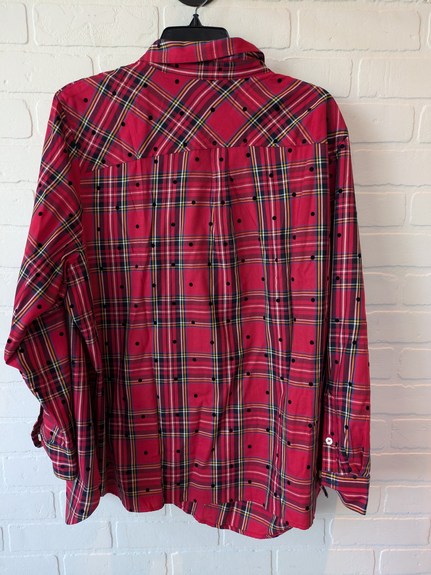 Black & Red Blouse Long Sleeve Talbots, Size 3x