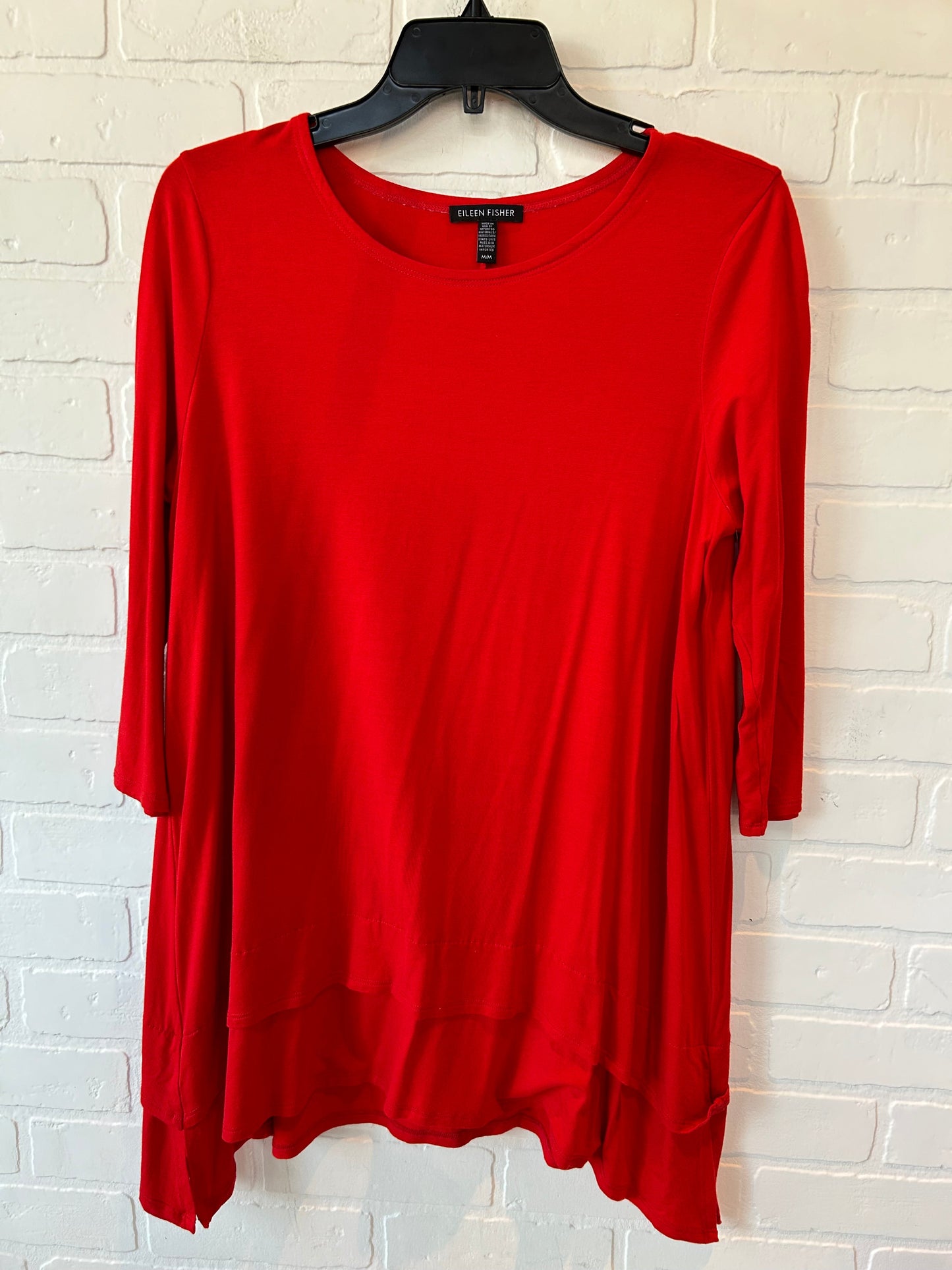 Orange Top Long Sleeve Eileen Fisher, Size M