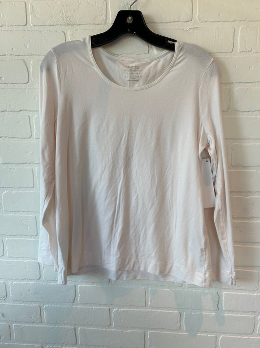 Cream Top Long Sleeve Basic Chicos, Size M