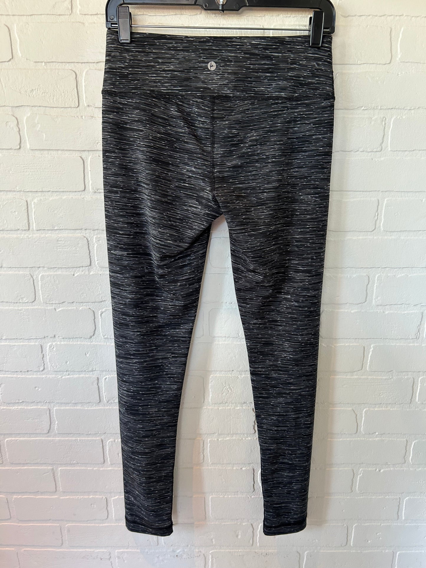 Black & Grey Athletic Leggings 90 Degrees By Reflex, Size 4