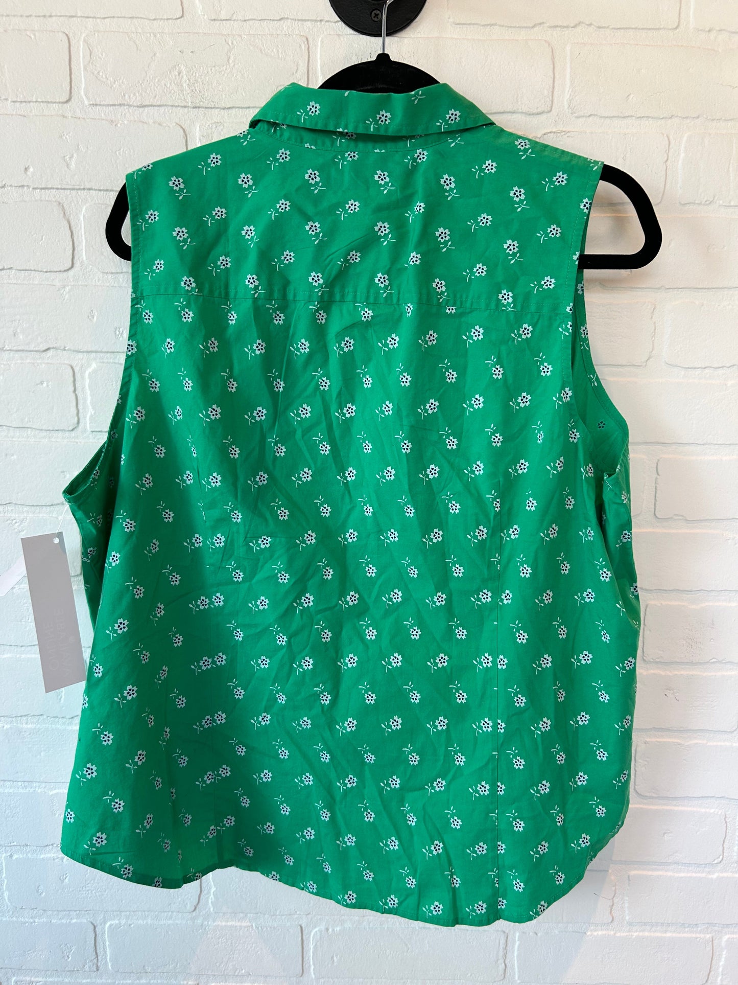 Blue & Green Top Sleeveless J. Crew, Size 2x