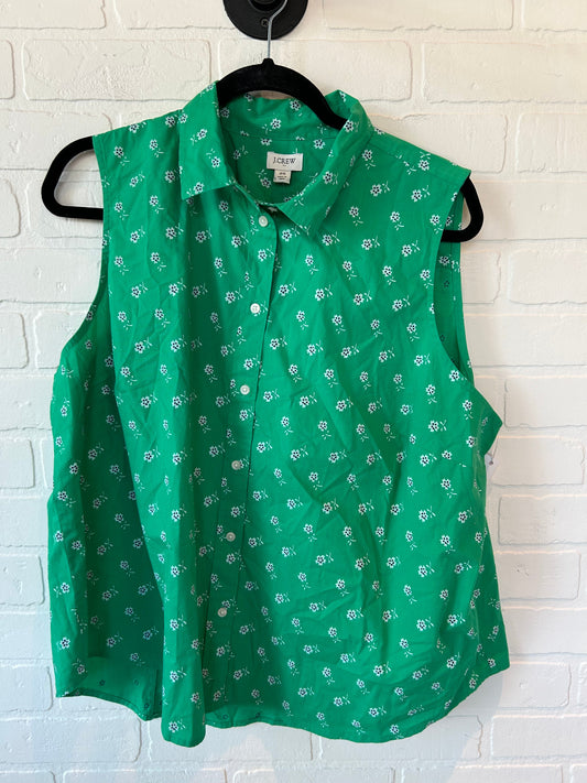 Blue & Green Top Sleeveless J. Crew, Size 2x