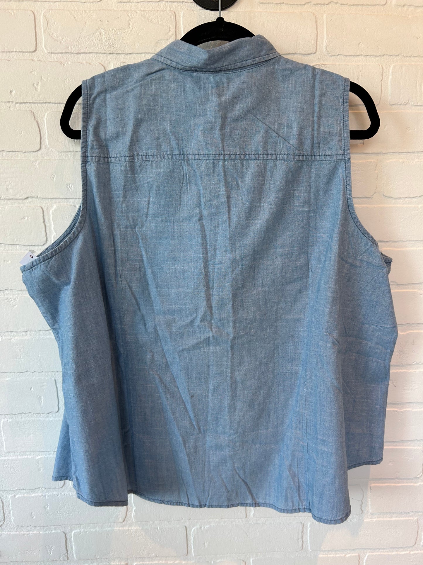 Blue Top Sleeveless J. Crew, Size 3x