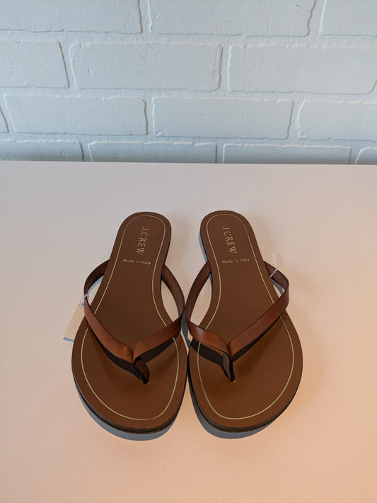 Sandals Flip Flops By J. Crew In Brown, Size: 6