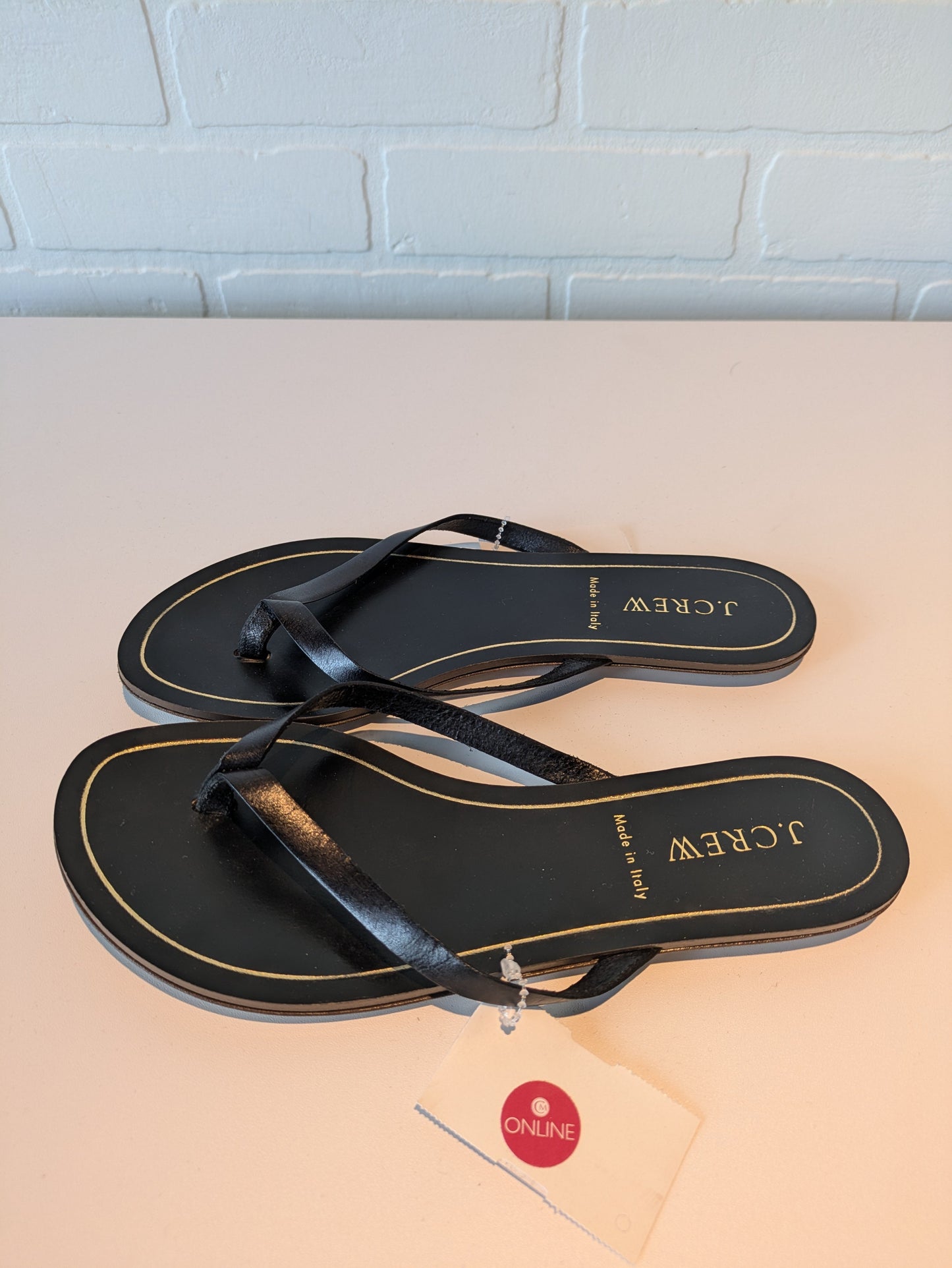 Sandals Flip Flops By J. Crew In Black, Size: 6