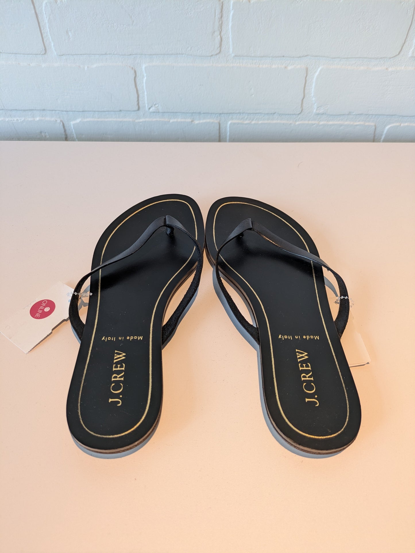 Sandals Flip Flops By J. Crew In Black, Size: 6