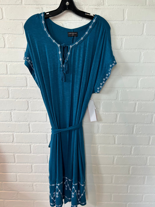 Blue Dress Casual Midi Lane Bryant, Size Xl