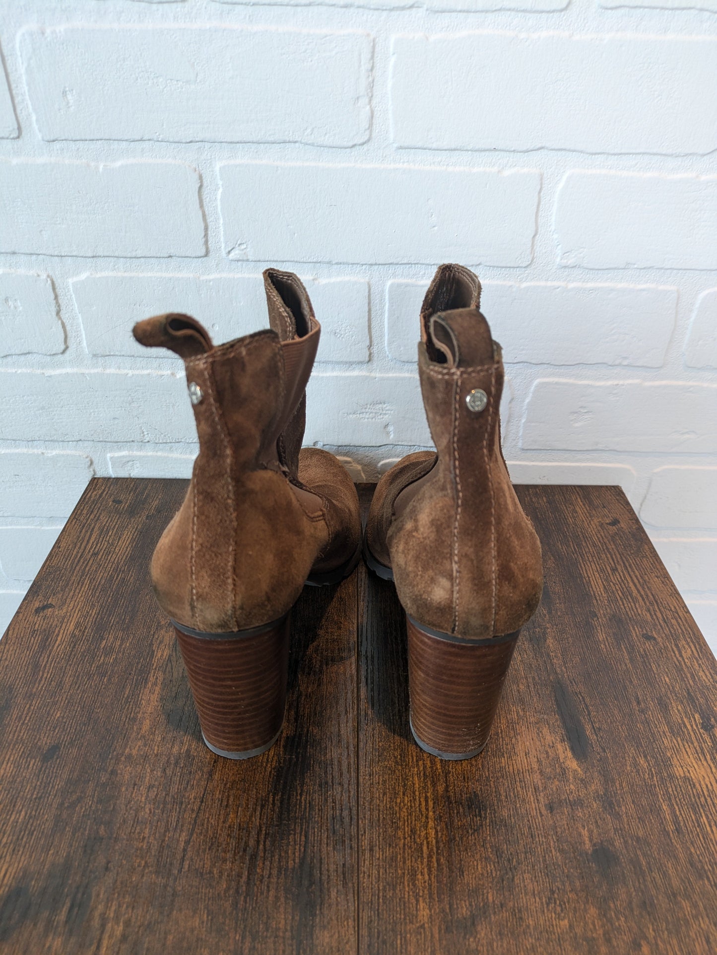 Brown Boots Ankle Heels Antonio Melani, Size 9.5