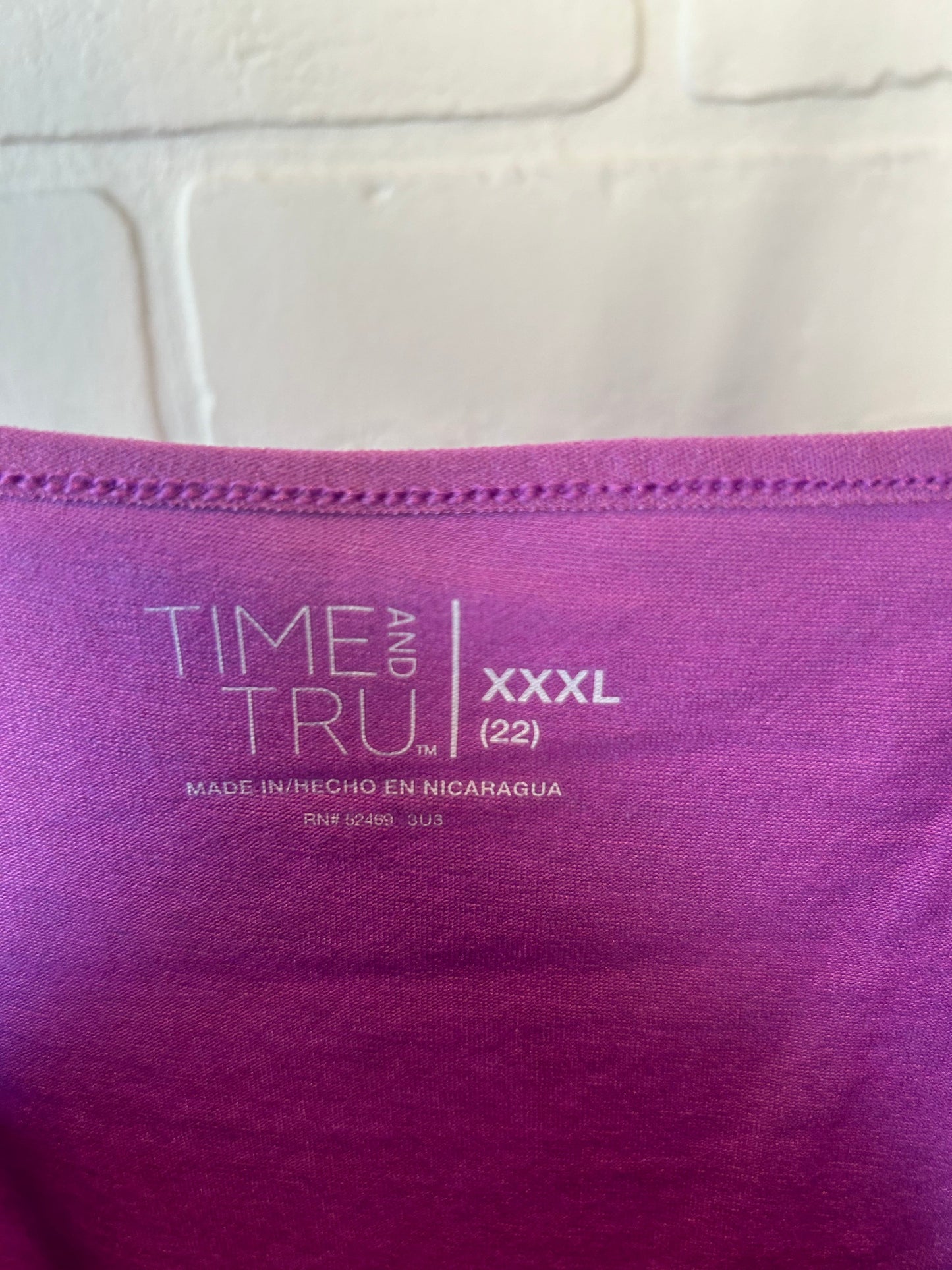 Tank Top By Time And Tru In Purple, Size: 1x