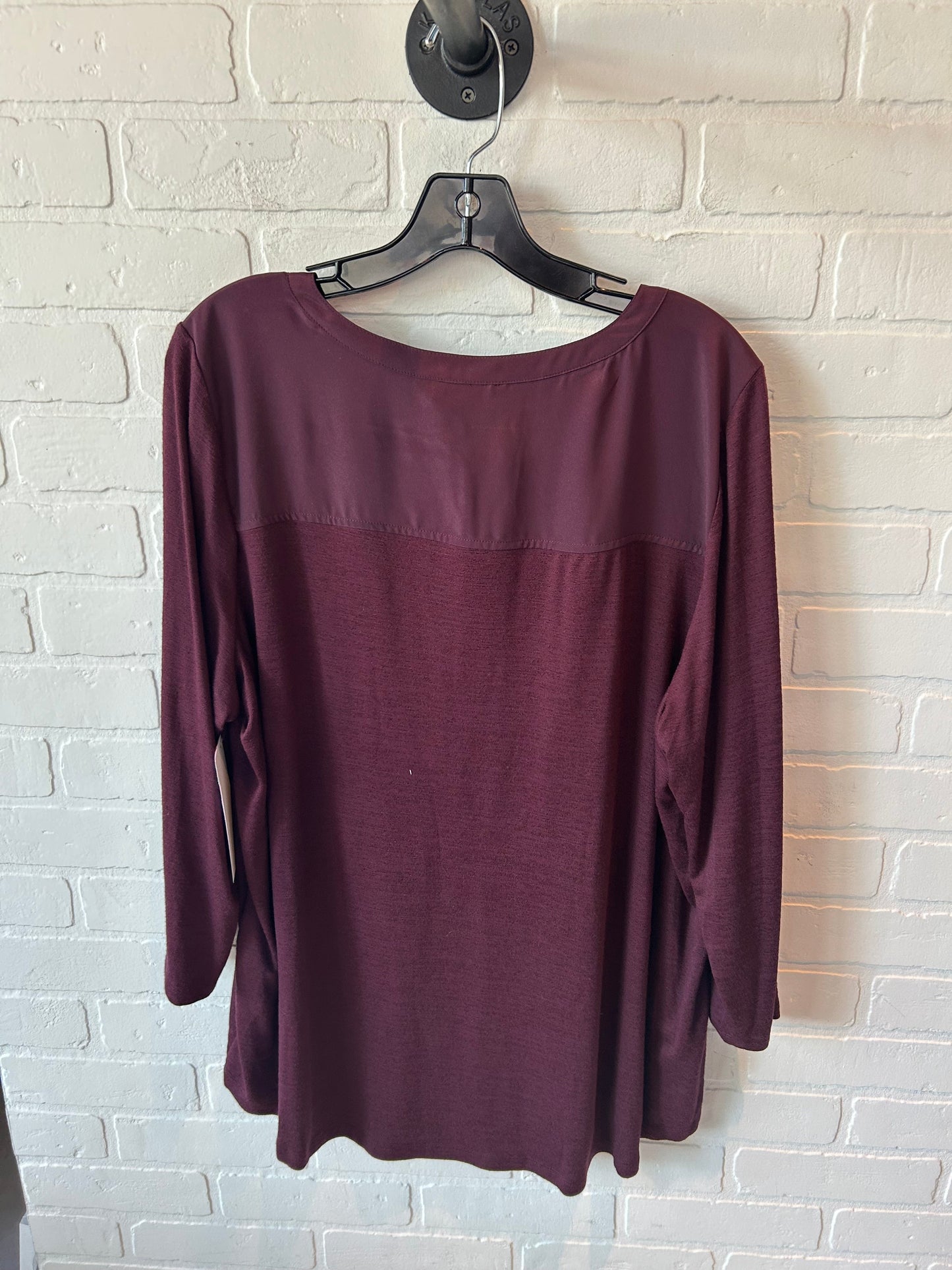 Tunic Long Sleeve By 41 Hawthorn In Red, Size: 2x