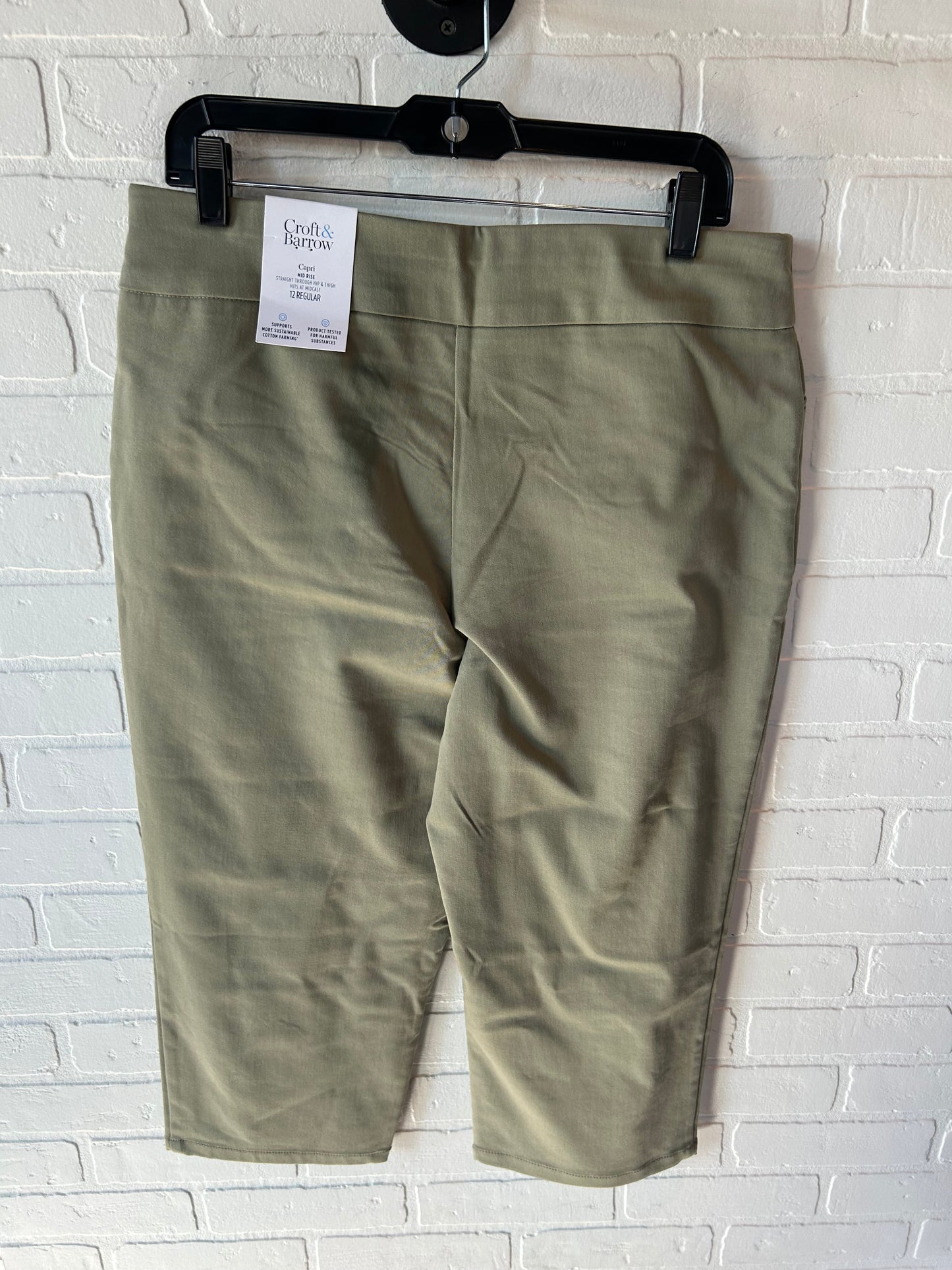 Capris By Croft And Barrow In Green, Size: 12