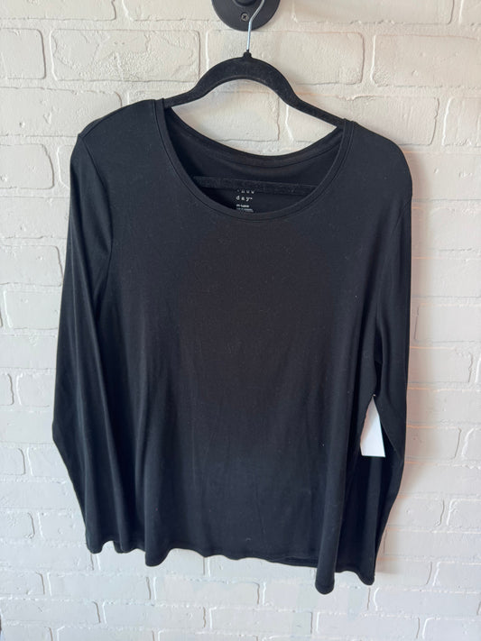 Top Long Sleeve Basic By A New Day In Black, Size: Xxl