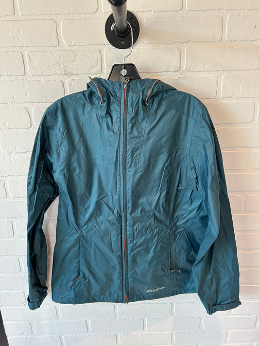 Jacket Windbreaker By Eddie Bauer In Green, Size: M