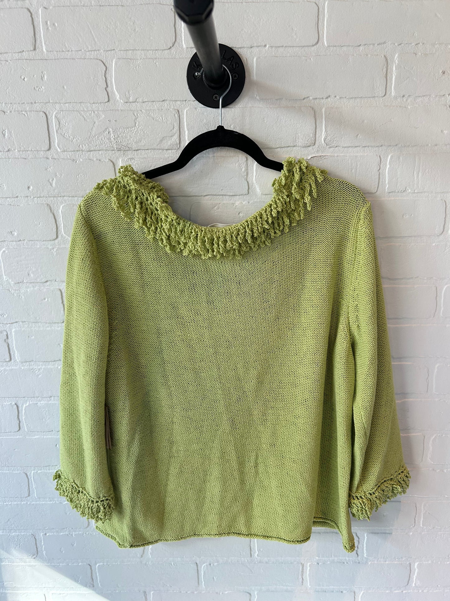 Sweater Cardigan By Coldwater Creek In Green, Size: L