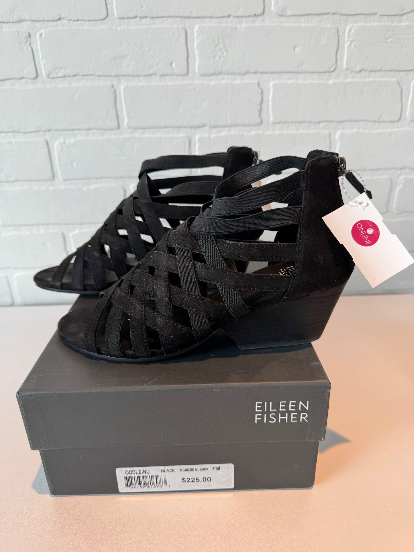 Sandals Heels Block By Eileen Fisher In Black, Size: 7