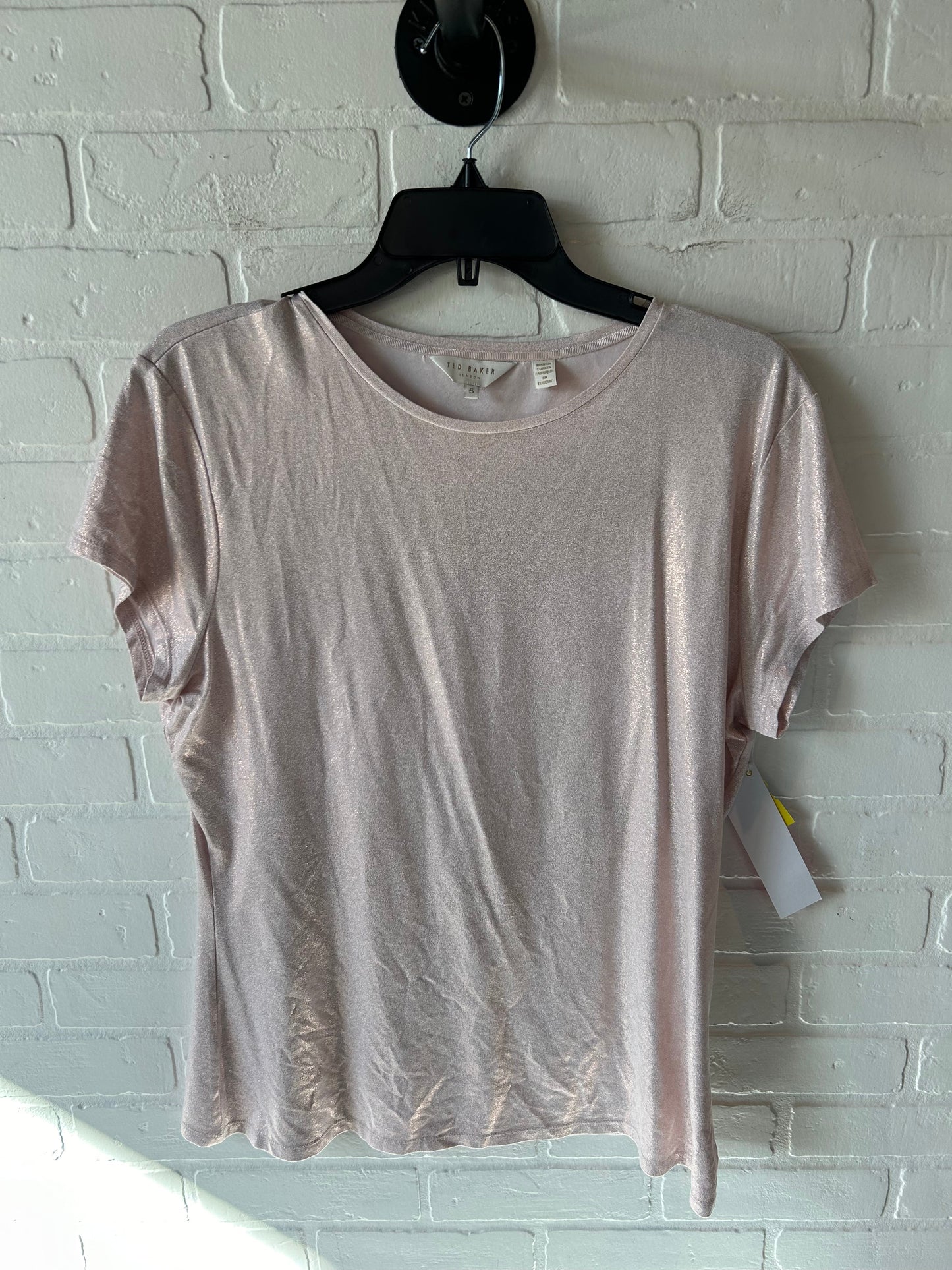 Top Short Sleeve By Ted Baker In Pink, Size: L