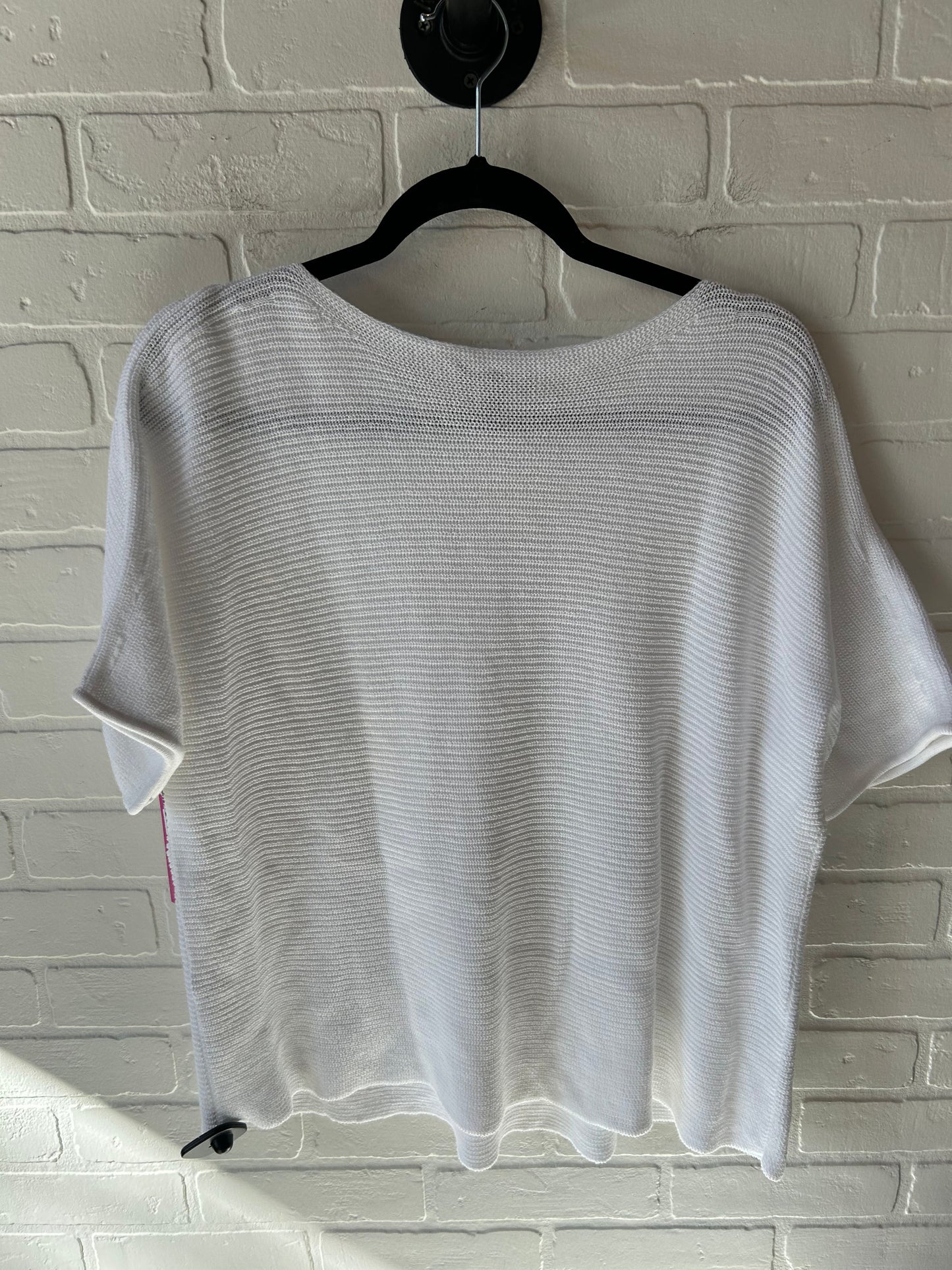 Sweater Short Sleeve By Eileen Fisher In White, Size: S