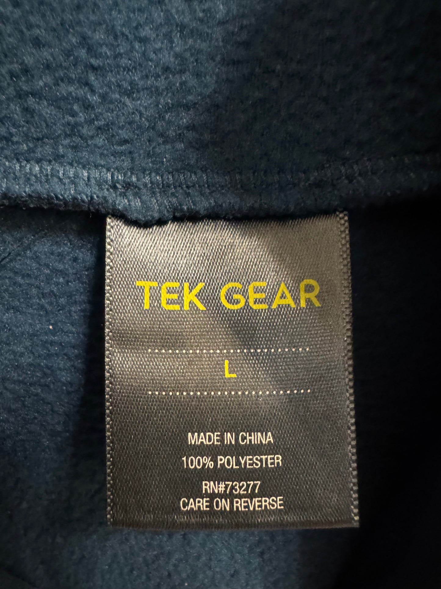 Jacket Fleece By Tek Gear In Blue, Size: L