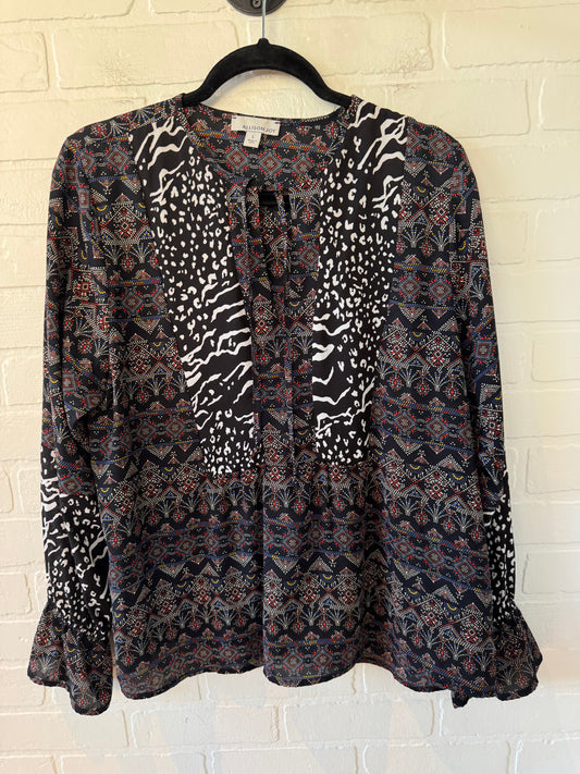 Top Long Sleeve By Allison Joy In Black & White, Size: L