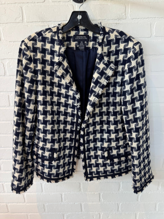 Blazer By Jones New York In Blue & Cream, Size: 1x